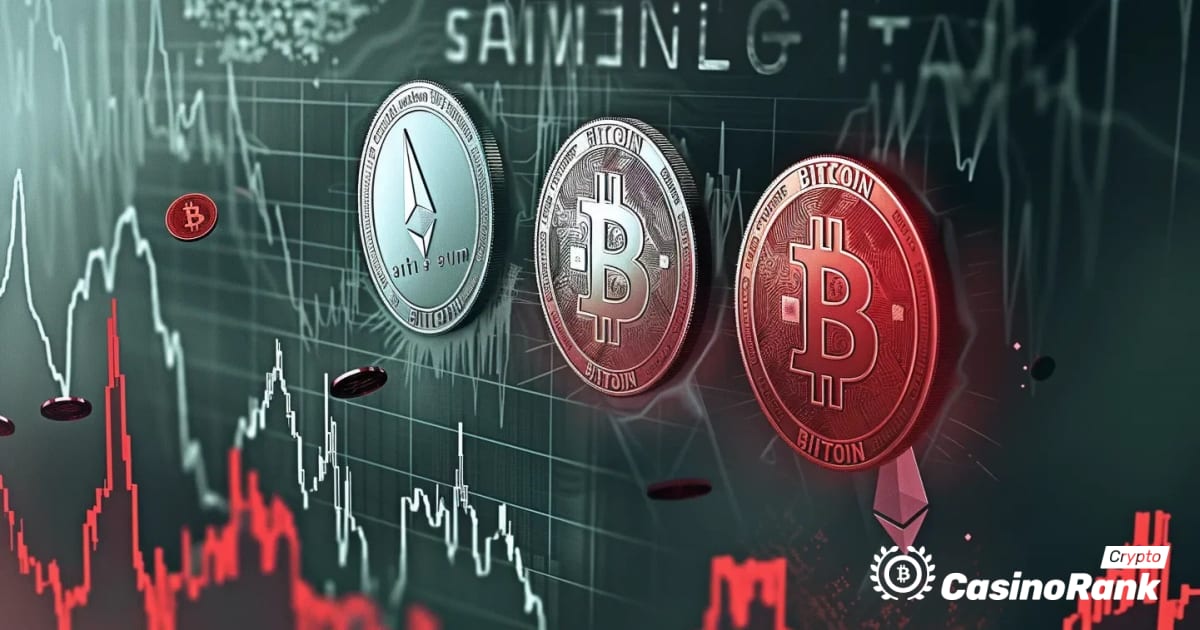 Fald i kryptovalutamarkedet: Bitcoin-, Ethereum- og XRP-priserne falder